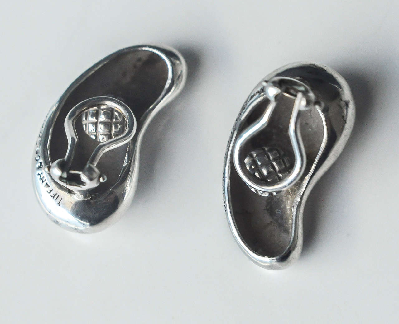 Tiffany & Co. Peretti Large Sterling Silver Bean Earrings 3
