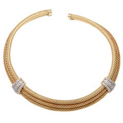 David Yurman  Diamond Gold Necklace