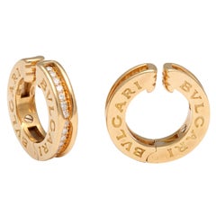 BULGARI B. Zero Diamond Hoop Earrings