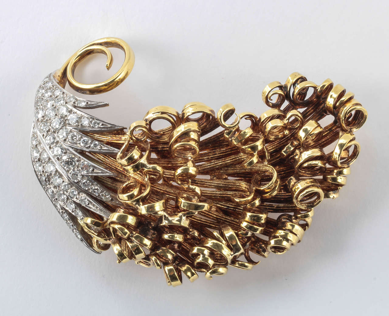 Diamond Gold Brooch