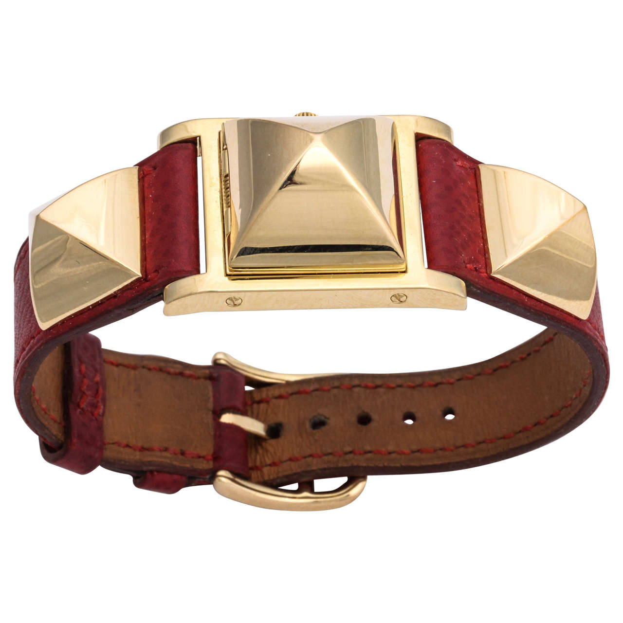 Hermes Medor Watch Red/Gold