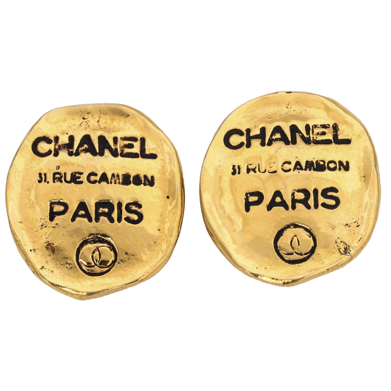 Chanel Rue Cambon Clip-On Earrings For Sale