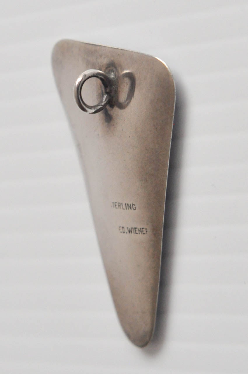 Mid-Century Sterling Pendant by Ed Wiener For Sale 1