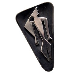 Mid-Century Sterling Pendant by Ed Wiener 1