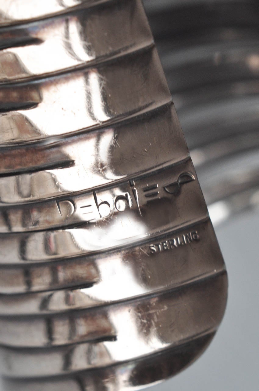 Rare Modernist Sterling Cuff Bracelet by Rebajes 1