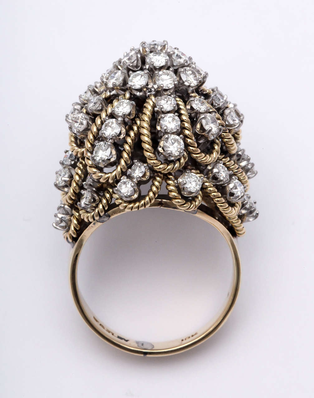 Frivolous Diamond Gold Dome Ring 3