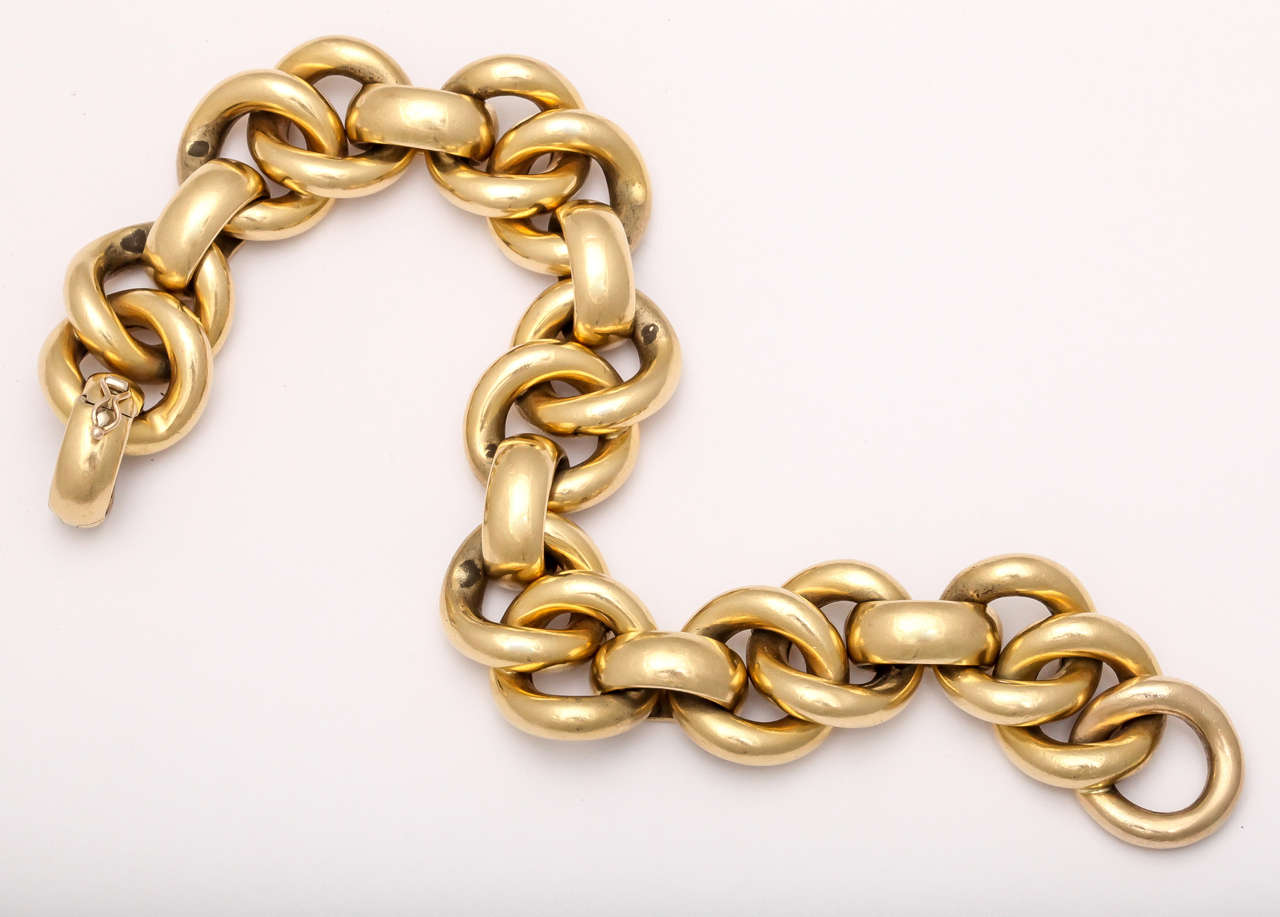 Double Link Cable Bracelet In Excellent Condition In New York, NY