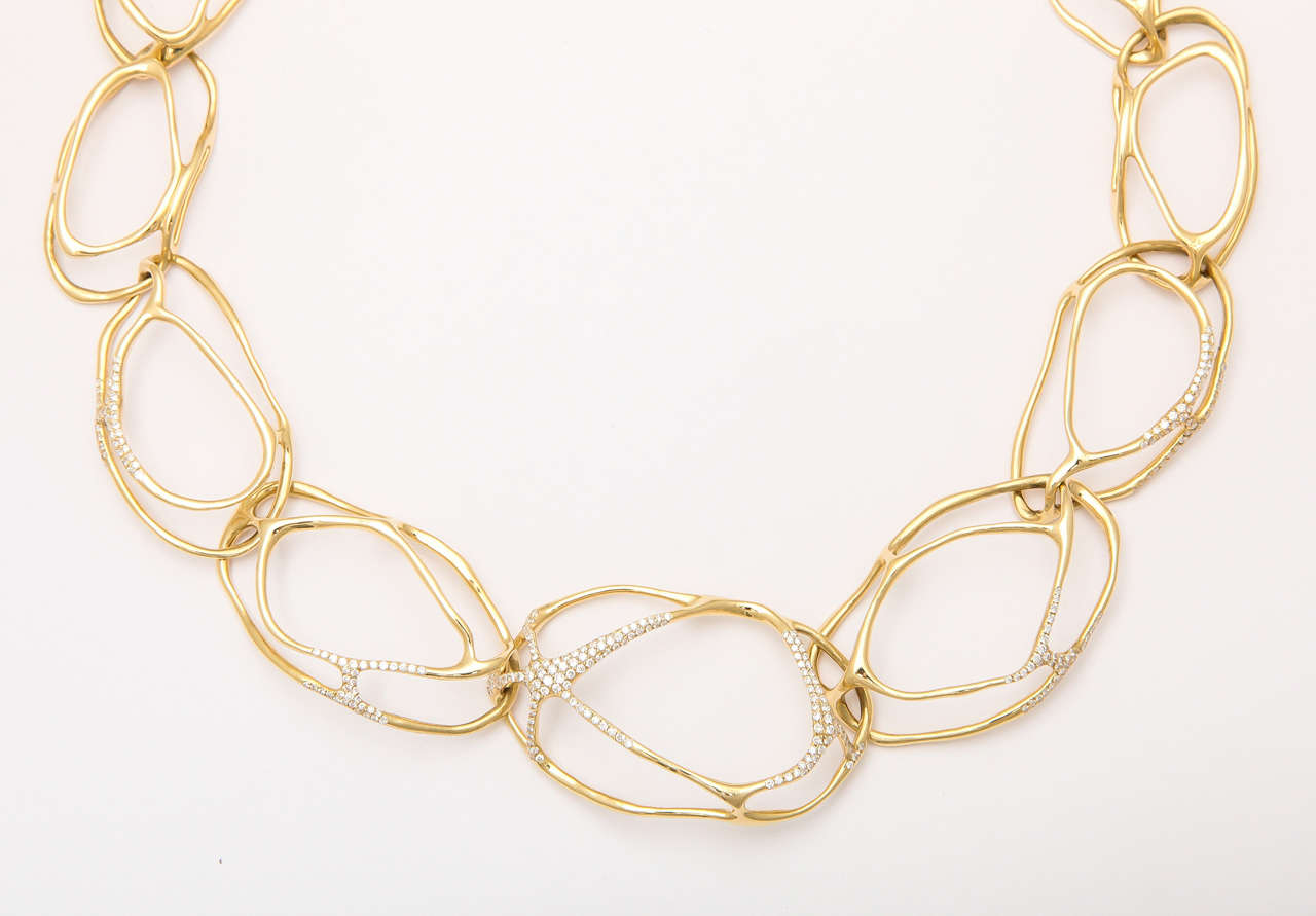 Ippolita Diamond Sprinkled Gold Necklace 3