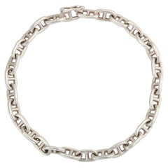 Hermes Sterling Silver Anchor Chain Bracelet
