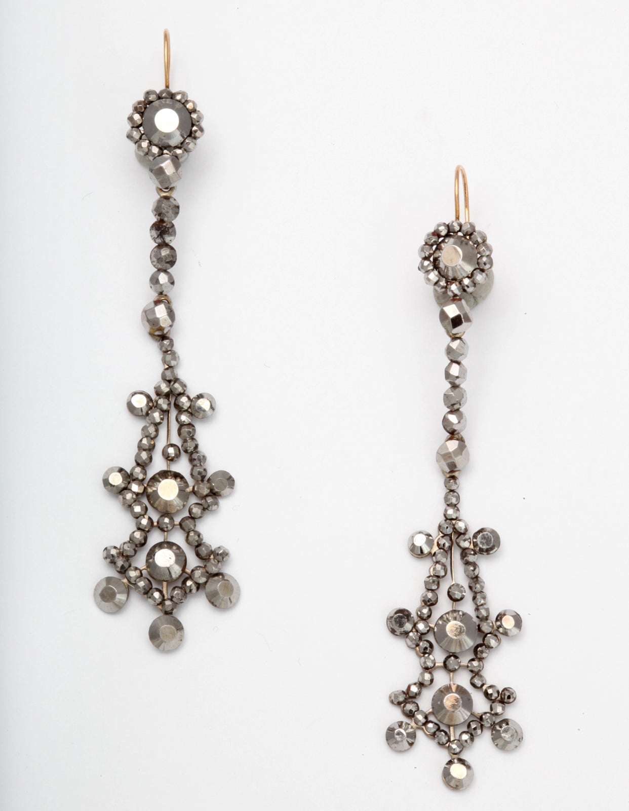 Candlelight Diamonds: Georgian Cut Steel Earrings
