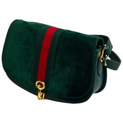 Gucci Messenger Purse With Racing Stripe Vintage Gucci Messenger Purse With Racing Stripe
