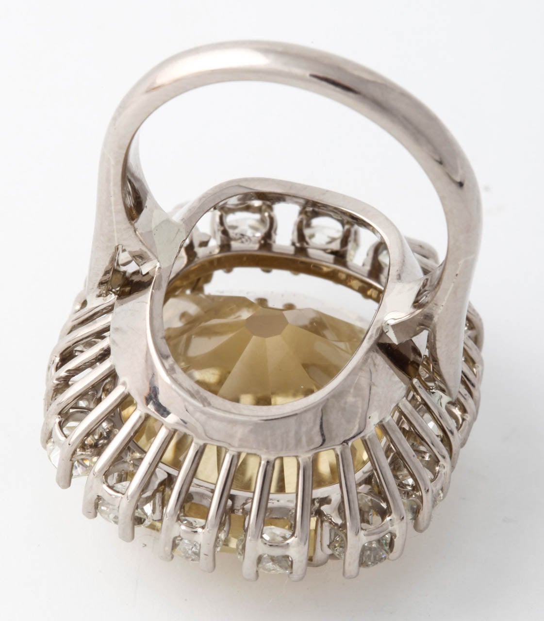 Women's Smoky Quartz Diamond Dress Ring For Sale