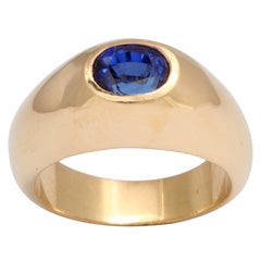 Sapphire and Gold Men's Ring
