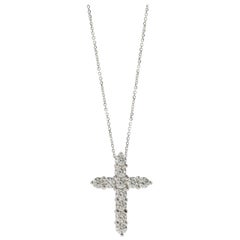 Classic Diamond Cross Pendant on Chain