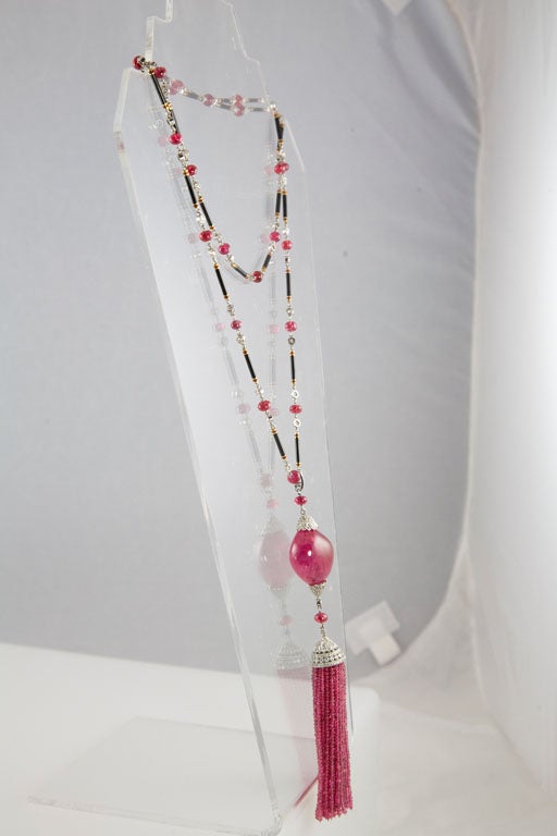 Exceptional Spinel Tassel Necklace 3