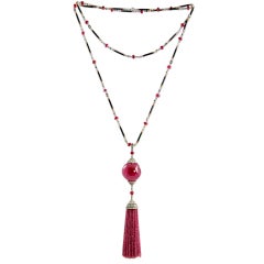 Exceptional Spinel Tassel Necklace
