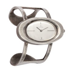 60s Sterling Bracelet Wristwatch by Galana