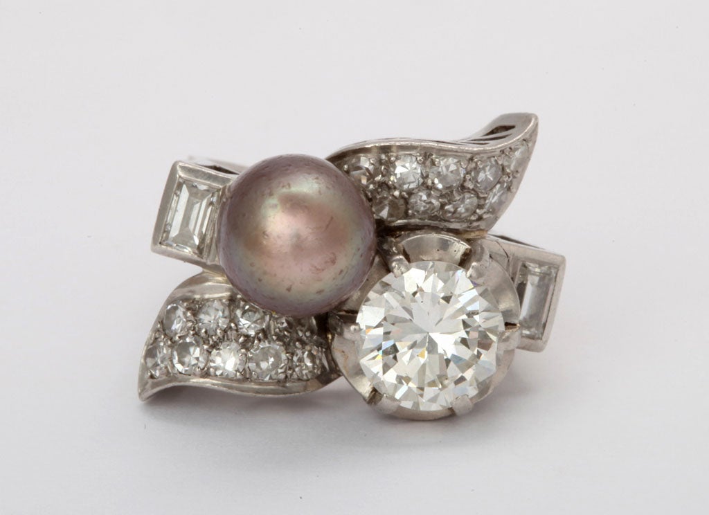 South Sea Pearl And Diamond Cocktail Ring For Sale 1
