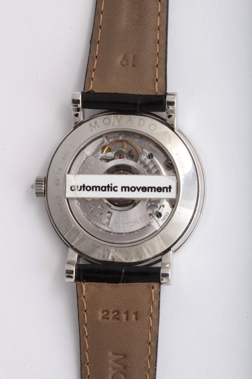 movado black face with diamonds