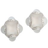 ANDREOLI Rock Crystal & Diamond Earrings