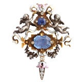 Rare Renaissance- Revival Brooch by Fanniere