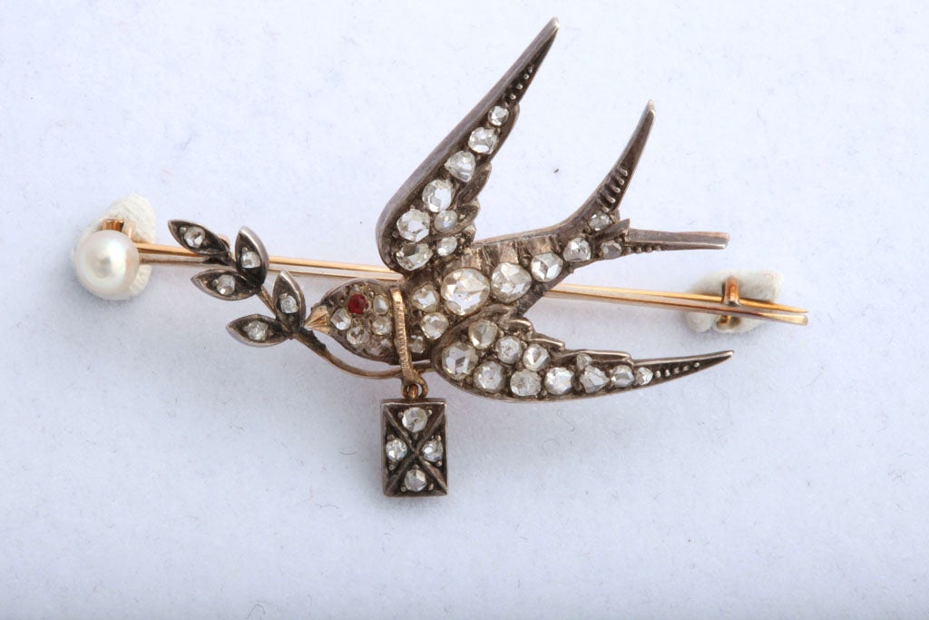 Victorian Bird Brooch
