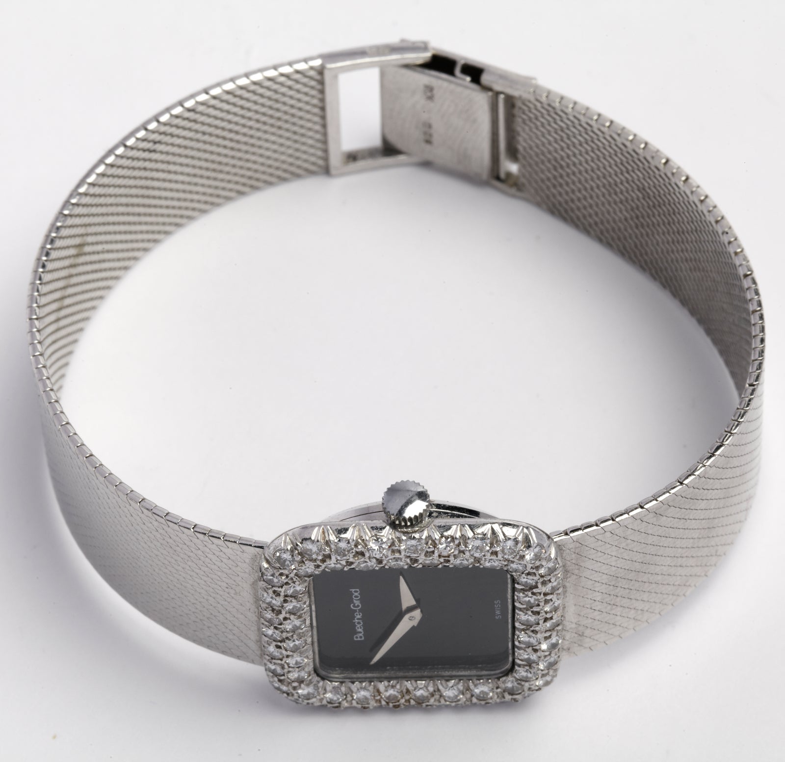 BUECHE-GIROD Lady's White Gold and Diamonds Watch For Sale 1