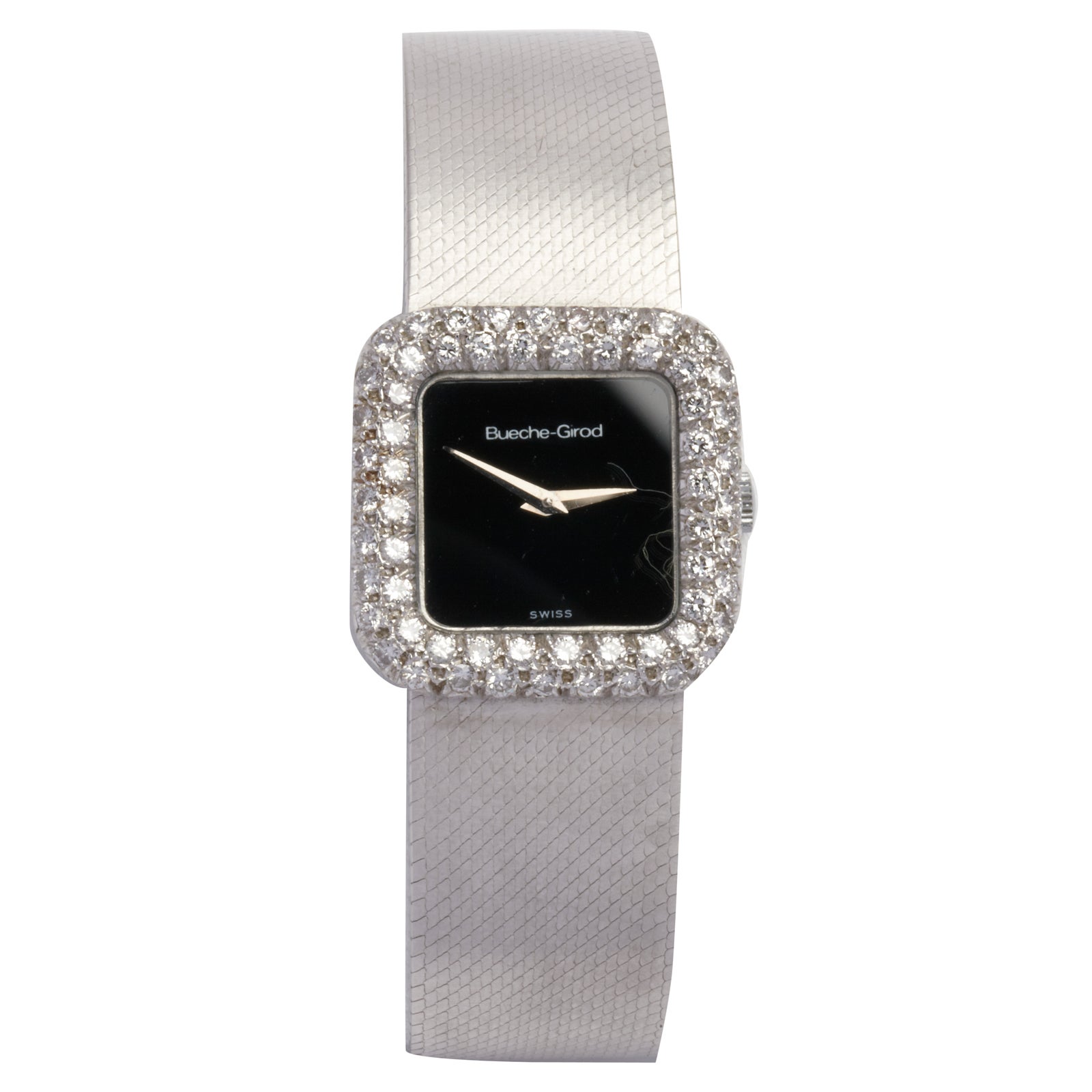 BUECHE-GIROD Lady's White Gold and Diamonds Watch For Sale