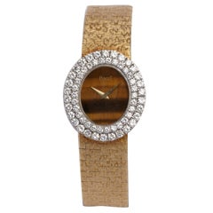 PIAGET Yellow Gold and Diamond Watch with Tiger's Eyes