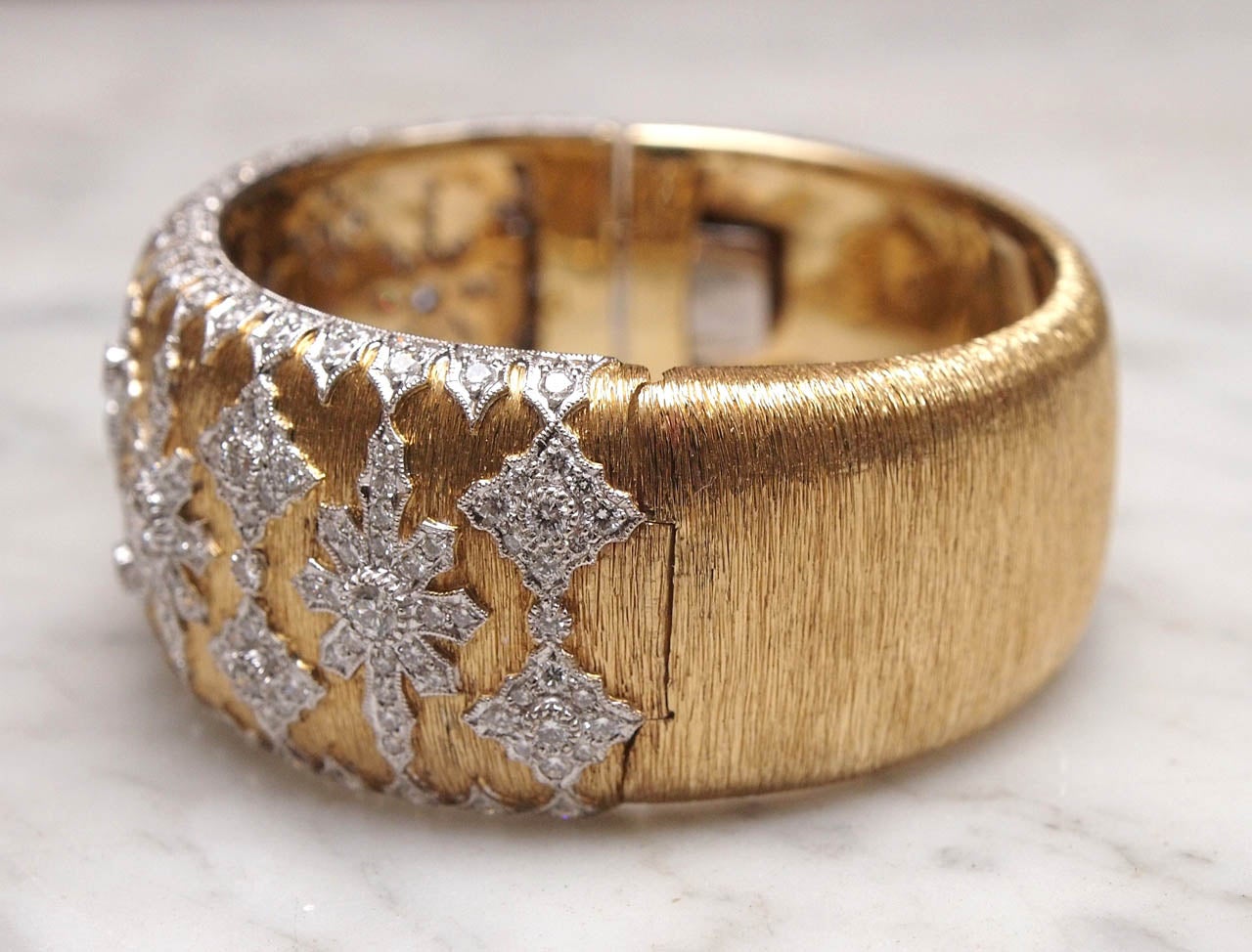 Women's Diamond Gold Cuff Bracelet