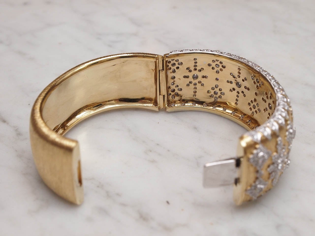 Diamond Gold Cuff Bracelet 2