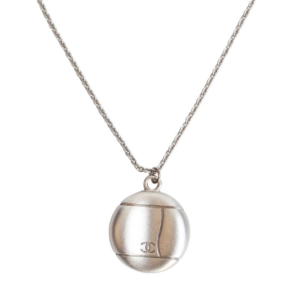 Silver Pendant and Chain by Chanel