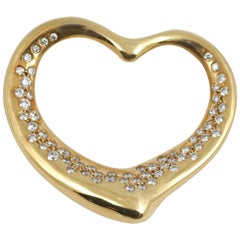 Tiffany & Co. Diamond Gold Heart Pendant