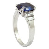 Superb Sapphire & Diamond Ring,  Cushion Cut