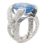 Vintage Superb Sapphire and Diamond Ring