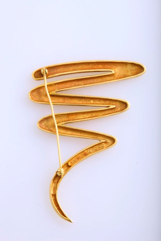 Paloma Picasso Squiggle Pin/ Tiffany & Co. 1983 In Excellent Condition In New York, NY
