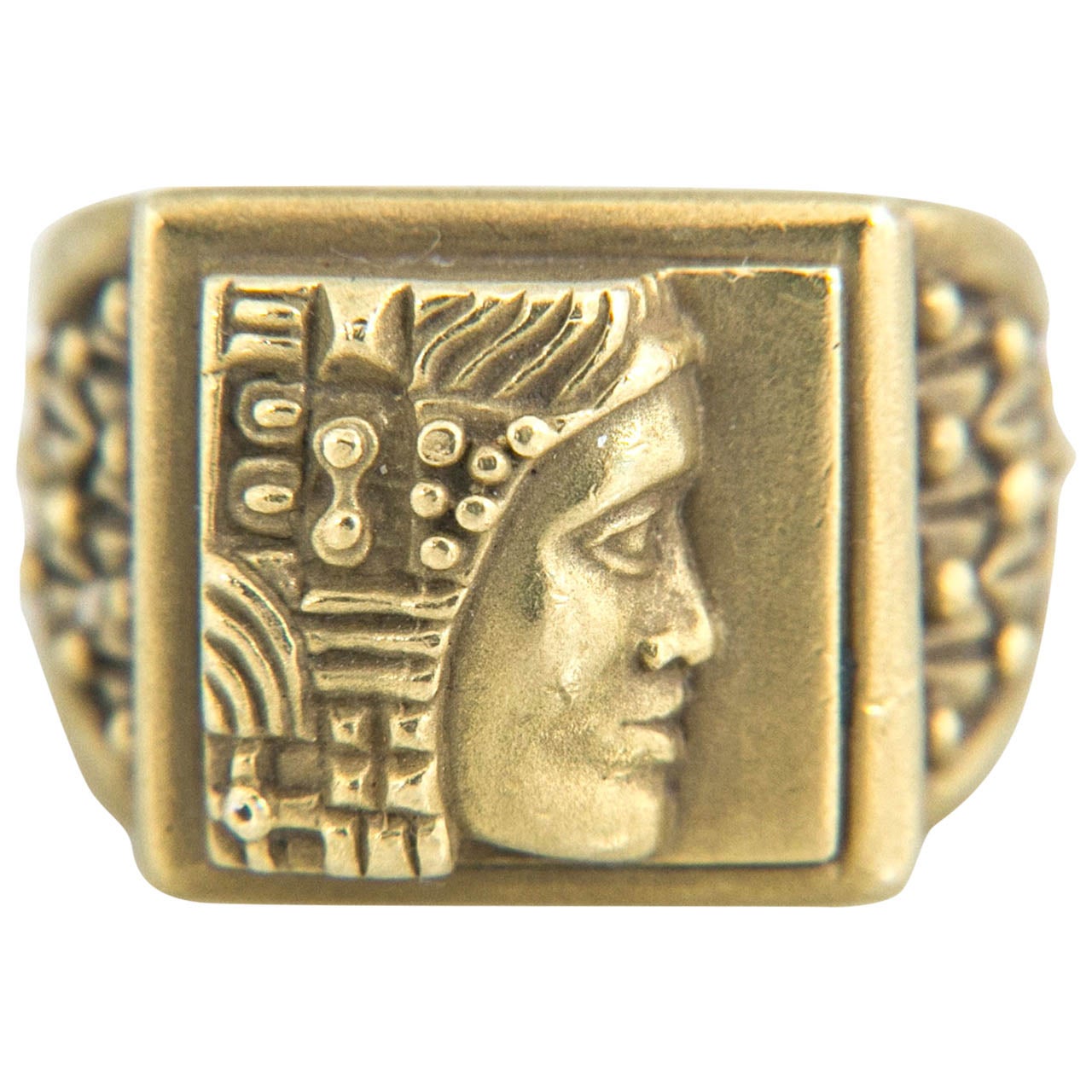 Barry Kieselstein-Cord "Woman of the World" Gold Signet Type Ring  For Sale