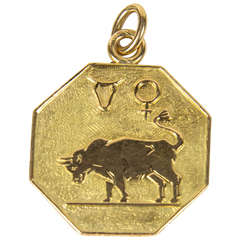 Buccelatti Taurus Zodiac Gold Charm Pendant