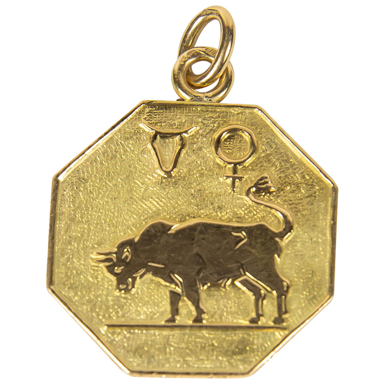 Buccelatti Taurus Zodiac Gold Charm Pendant at 1stDibs