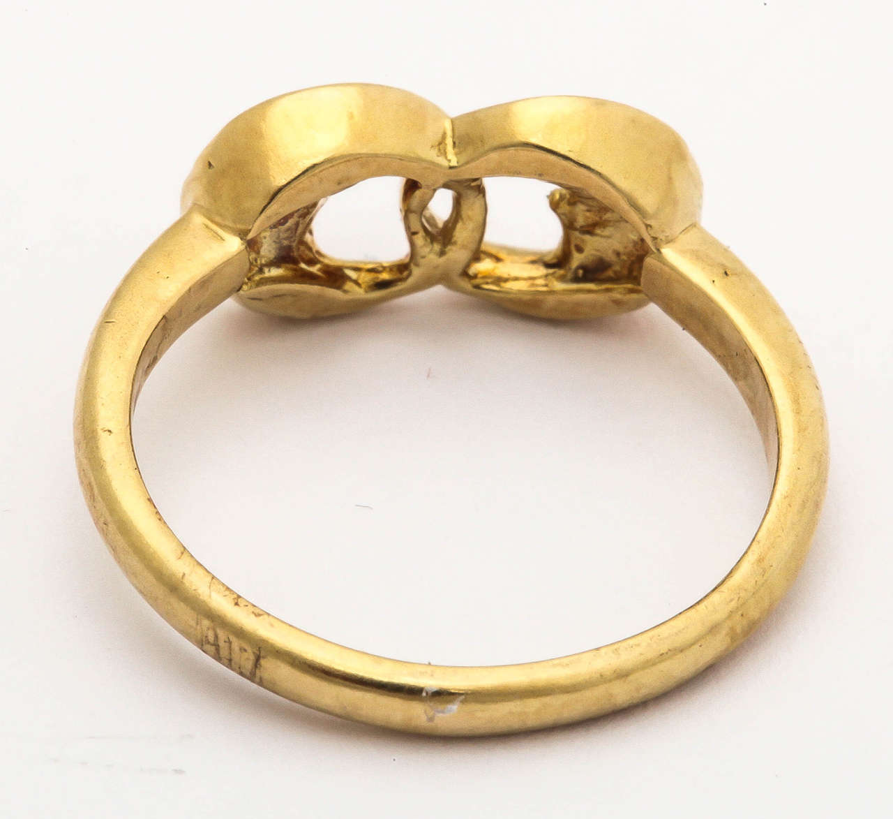 Women's or Men's Gold Two Man-in-the-Moon Ring