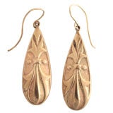 Victorian 9K Gold Hanging Earrings