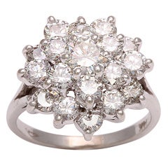 Delightful Diamond Snowflake Cluster Ring