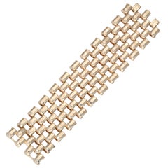 Goldtone WIde Link Cuff 6
