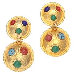 Double Shield Dangle Earrings 10