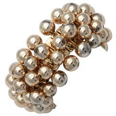 Goldtone Bracelet with Dangling Balls