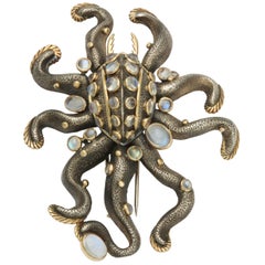 Außergewöhnlicher Octopus-Clip von Marilyn Cooperman