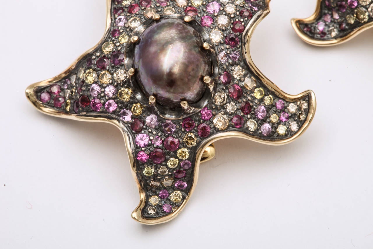 Women's Star Fish Clip on Earrings by Marilyn Cooperman