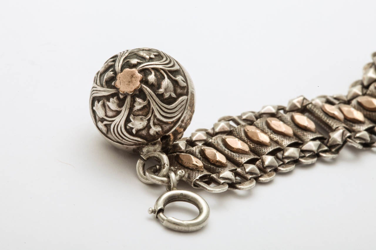 Women's Charmed:  A French Silver and Vermeil Bracelet c. 1870-1880