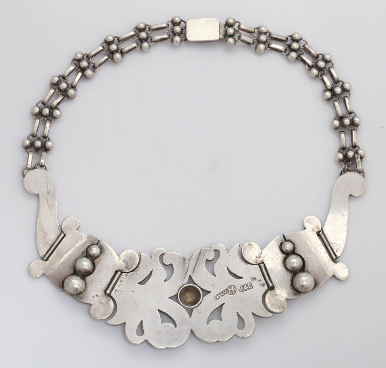 Hector Aguilar Maguey Silver Necklace In Excellent Condition In Stamford, CT