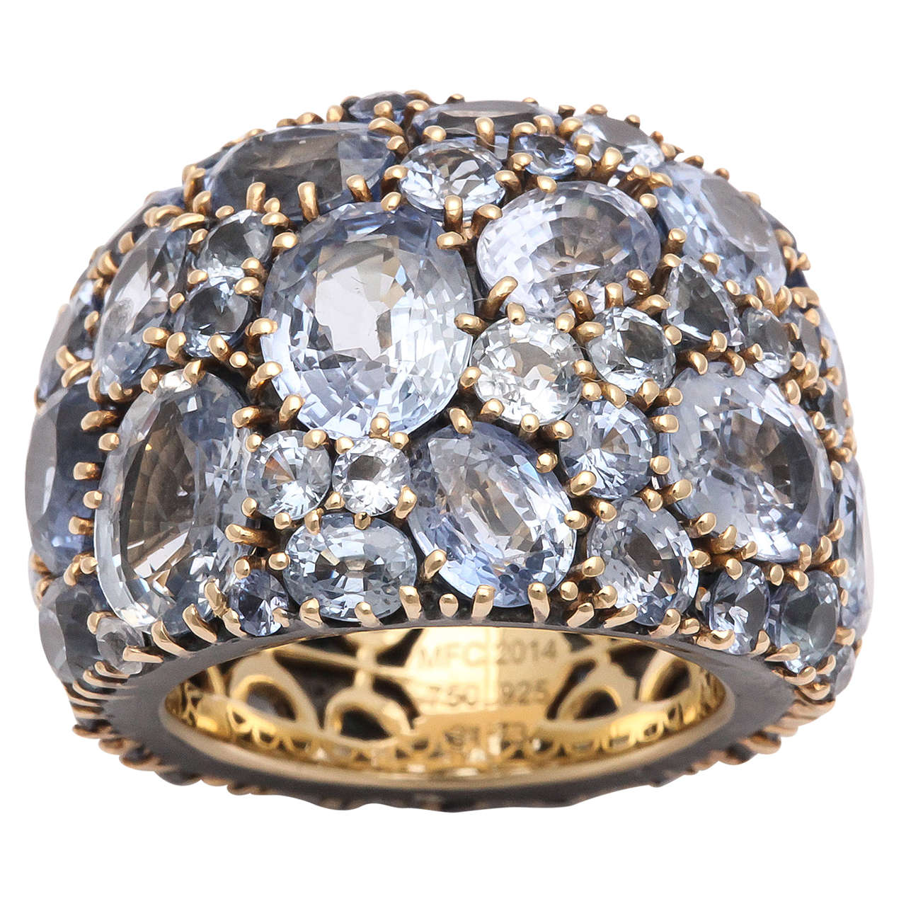 Marilyn Cooperman Pale Sapphire Gold Band